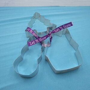 3 Christmas Cookie Cutters Snowman Tree Holiday Baking Metal Shapes